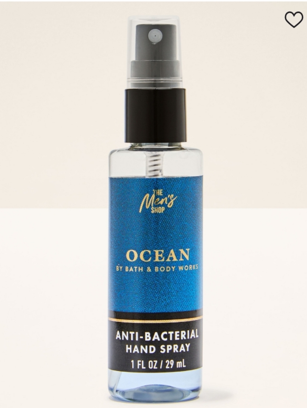 Bath & Body Works Ocean Anti-Bacterial Hand Spray - Blue and Black